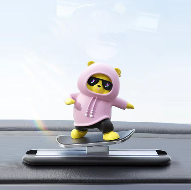 Skateboarding Bear Car Ornament