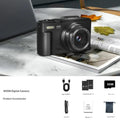 64MP 4K Travel Camera  Flip Screen & WiFi Sharing