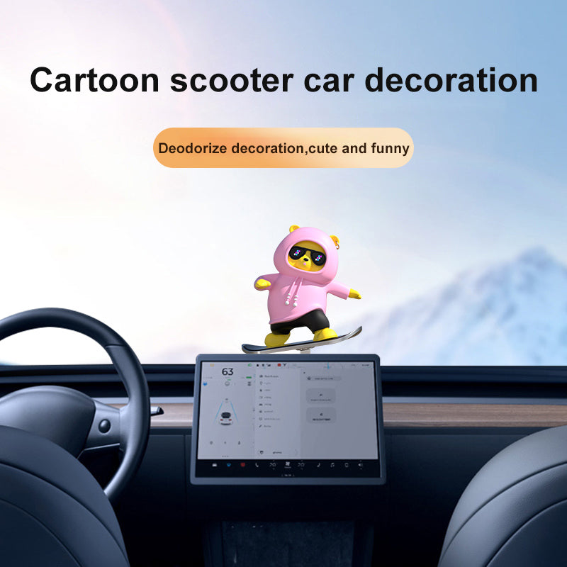 Skateboarding Bear Car Ornament