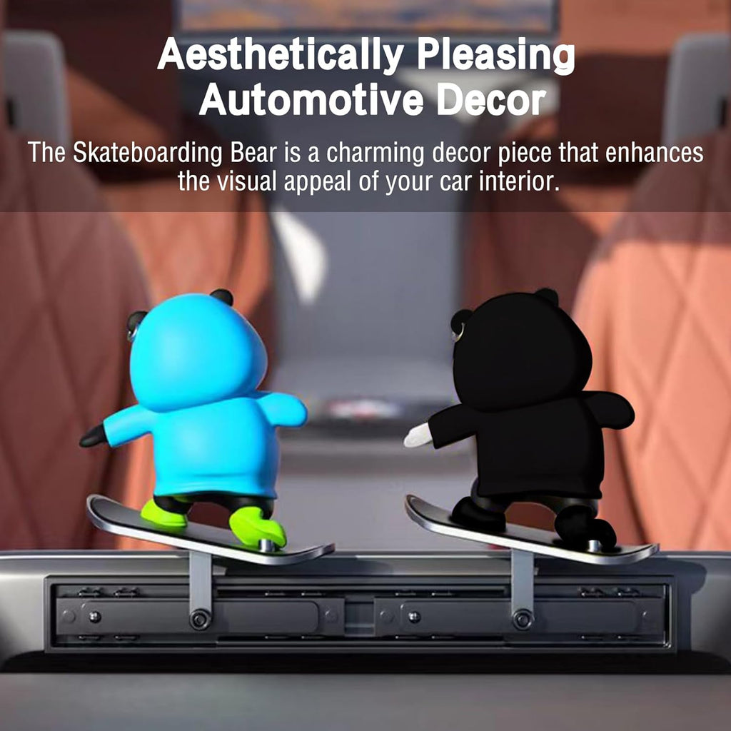 Skateboarding Bear Car Ornament