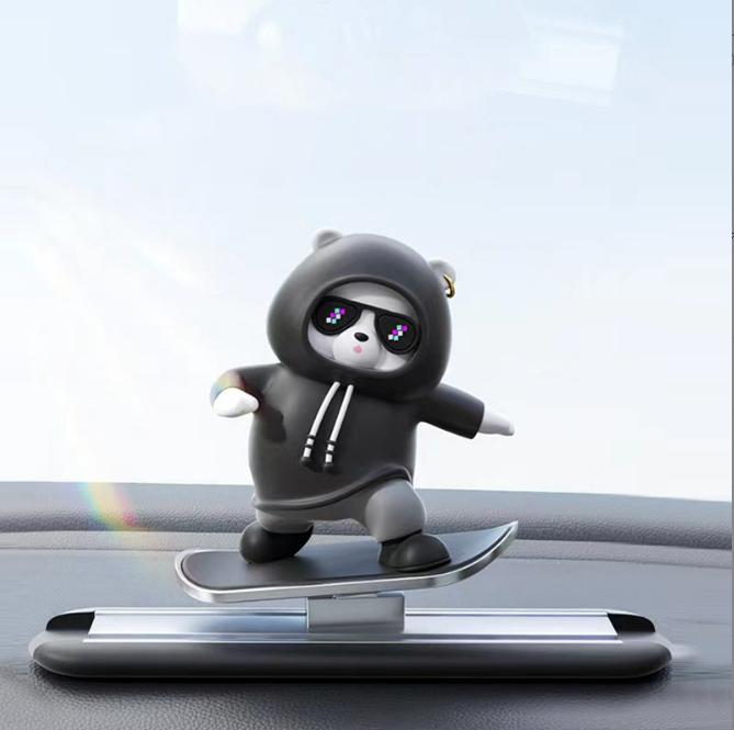 Skateboarding Bear Car Ornament